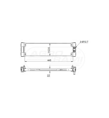 Chłodnica intercooler New Holland KALE 87541745, 84590033 Case Ih