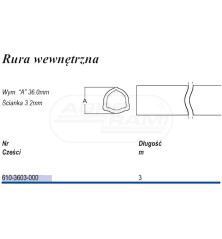 Rura trójkąt D36T-3zew,WEW 610-3603-000, 73328342 Weasler