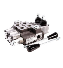Rozdzielacz hydrauliczny 2-sekcyjny max przepływ 40L 1 sekcja z zatrzaskiem W-ROZ40L/2X1Z WARYŃSKI