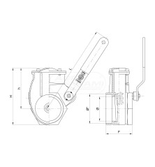 Zasuwa ręczna dźwigniowa 4" MZ ARZO 0030100000 Wozy asenizacyjne