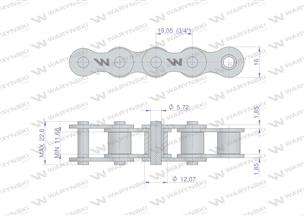 Łańcuch rolkowy 12B-1(R1 3/4) 5 m Waryński