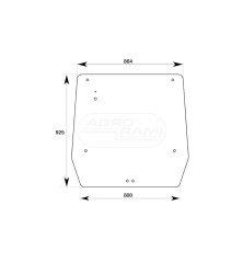 Szyba tylna jx 54/4070-125T 5089562 Case Ih New Holland