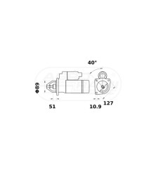 ROZRUSZNIK 62/930-216 , 62/930-58 12V 3.10KW Z-10 ISKRA / MAHLE / LETRIKA MS358, RE508322, RE523501, RE60171 Massey Ferguson Cas