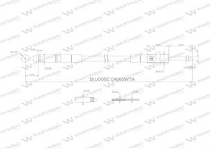 Linka do sterowania rozdzielaczem na kulkę (z tworzywa sztucznego. plastikowa PA6) L-3000mm Waryński