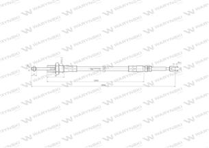 Linka do sterowania rozdzielaczem na widełki L-3000mm Waryński