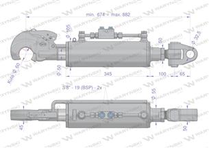 Łącznik Centralny Hydrauliczny KAT-3 FI32 Waryński