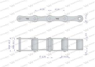 Łańcuch rolkowy S62 5m Waryński