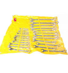 Kpl. Kluczy płasko-oczkowych 6-32, 25 części T-3425*