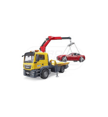 MAN TGS pomoc drogowa z autem Roadster czerwonym BR03750