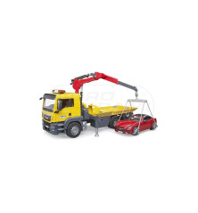 MAN TGS pomoc drogowa z autem Roadster czerwonym BR03750