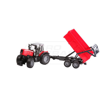 Traktor Massey Ferguson 7480 z przyczepą wywrotką Bruder 02045 BR02045