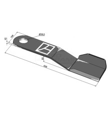 NÓŻ MULCZARKI PRAWY BEDNAR 060135 IND KM060135
