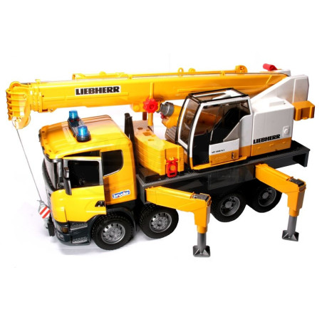 Ciężarówka Scania z dźwigiem Liebherr Bruder 03571 BR03571