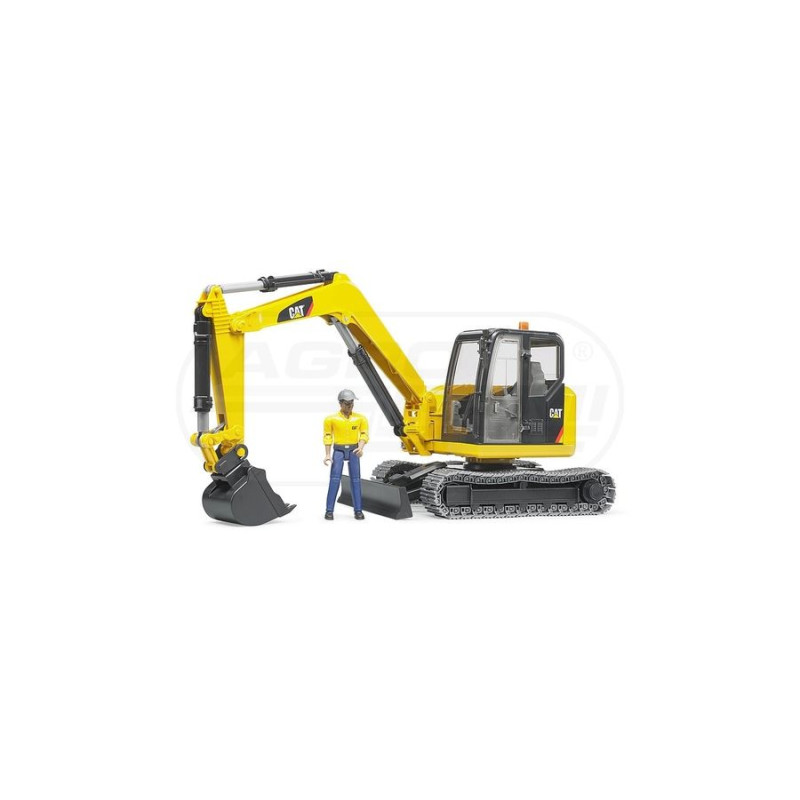 Koparka na Gąsienicach CAT z Figurką Bruder 2466 BR02466