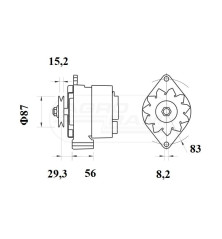Alternator 62/920-23IS 6005003146 Fendt