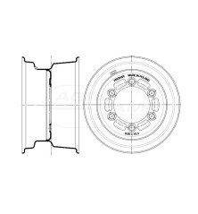 Obręcz Pro. (18.09.12) 8otw. ET0 9,00X18