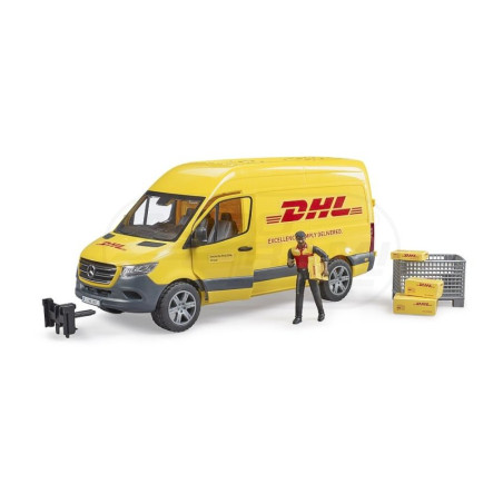 MB Sprinter DHL z figurką kuriera i z akcesoriami Bruder 02671 BR-02671