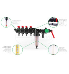 Rozdzielacz hydrauliczny 6-sekcyjny HD 228130
