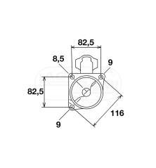 Rozrusznik 12 V 1,7 kW HC-Cargo 113931 SO186 Massey Ferguson
