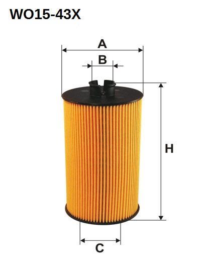 Wkład filtra oleju WO15-43X Sędziszów