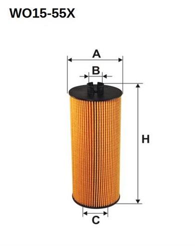 Wkład filtra oleju WO15-55X Sędziszów