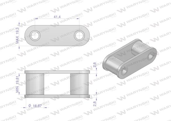 Ogniwo łańcucha CA550 Waryński ( sprzedawane po 5 )-37489