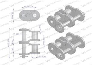 Półogniwo łańcucha wzmocnione P12A-2 ANSI A 60 (R2 3/4) Waryński ( sprzedawane po 5 )