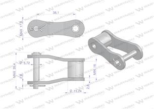 Półogniwo łańcucha S51 Waryński ( sprzedawane po 5 )-37592