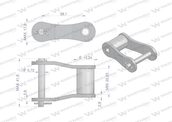 Półogniwo łańcucha S52 Waryński ( sprzedawane po 5 )-37611