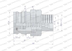 Szybkozłącze hamulcowe wtyczka M22x1.5 gwint zewnętrzny Waryński