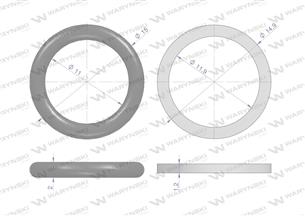 Zestaw uszczelnień do szybkozłączy hydraulicznych 1/4" ISO 7241-A Waryński ( sprzedawane po 2 )