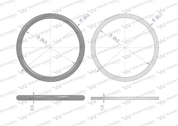 Zestaw uszczelnień do szybkozłączy hydraulicznych 3/4" ISO 7241-A Waryński ( sprzedawane po 2 )