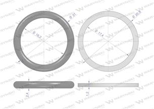 Zestaw uszczelnień do szybkozłączy hydraulicznych 3/8" ISO 7241-A Waryński ( sprzedawane po 2 )