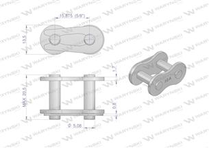 Zamek łańcucha 10B-1 (R1 5/8) Waryński ( sprzedawane po 10 )