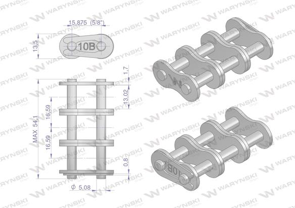 Zamek łańcucha Z10B-3 (R3 5/8) Waryński ( sprzedawane po 5 )