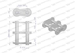 Zamek łańcucha 12B-2 (R2 3/4) Waryński ( sprzedawane po 10 )