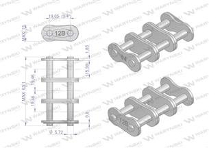 Zamek łańcucha Z12B-3 (R3 3/4) Waryński ( sprzedawane po 5 )