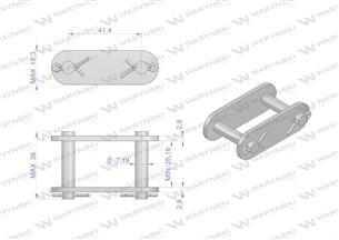 Zamek łańcucha CA550 Waryński ( sprzedawane po 5 )-37492