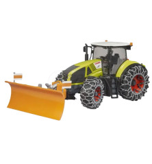 Traktor Claas Axion 950 z pługiem śnieżnym i łańcuchami na kołach BR-03018