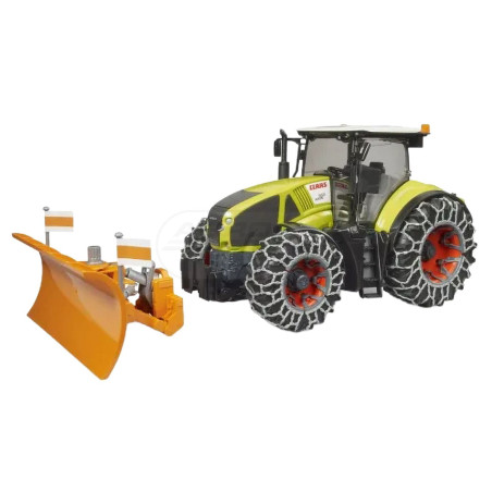 Traktor Claas Axion 950 z pługiem śnieżnym i łańcuchami na kołach BR-03018