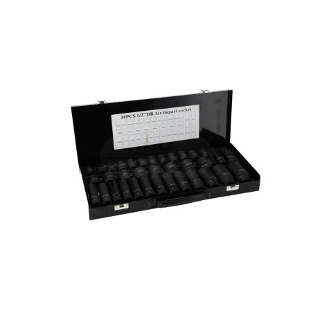 Nasadki udarowe 6 kątne krótkie 1/2' 8-32mm 35szt SCH01U01005