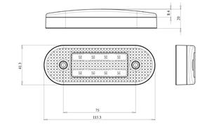 Lampa zespolona pozycyjna boczna LED z kierunkowskazem