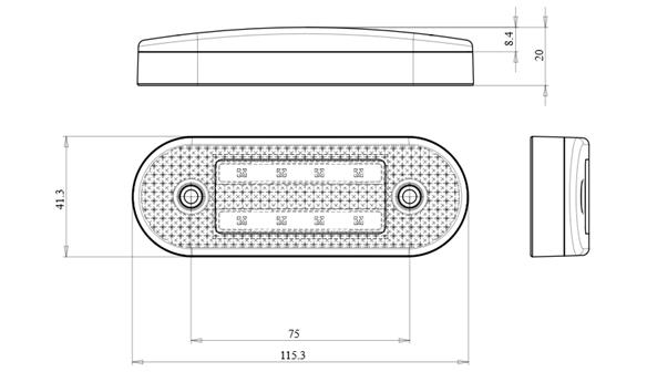 Lampa zespolona pozycyjna boczna LED z kierunkowskazem