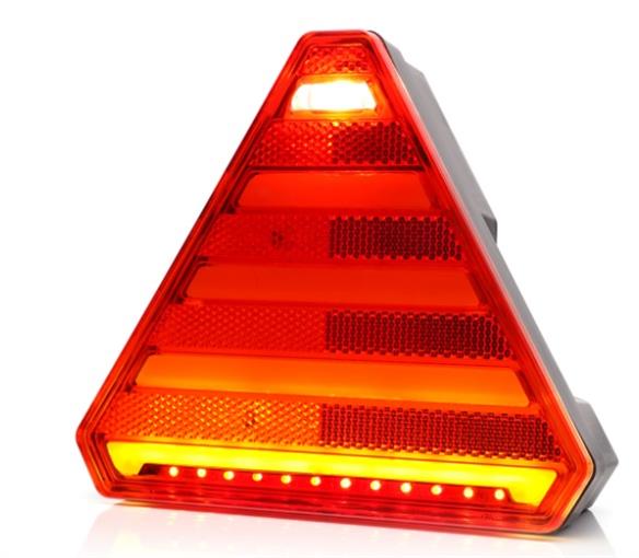 Lampa zespolona tylna lewa 12V/24V LED W245, 5 świateł, z oświetleniem tablicy rejestracyjnej-95916