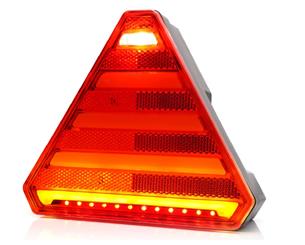 Lampa zespolona tylna prawa 12V/24V LED W245, 5 świateł, z oświetleniem tablicy rejestracyjnej-95921