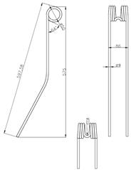 Palec przetrząsaczo-zgrabiarki CLAAS WS390S-83246