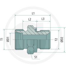 Przyłącze X-GEM M18x,15 12 L M16x1,5 WD 18522202
