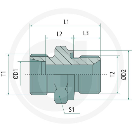 Przyłącze X-GEM M18x,15 12 L M16x1,5 WD 18522202