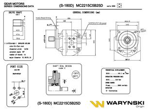 Silnik hydrauliczny MC2215C5B25D (S-180D) Waryński