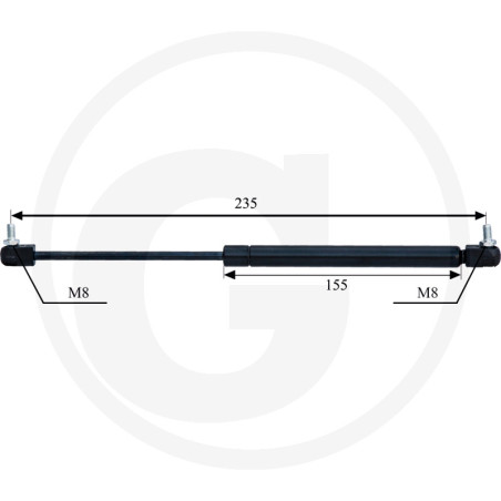 Sprężyna gazowa dachu 65664014593